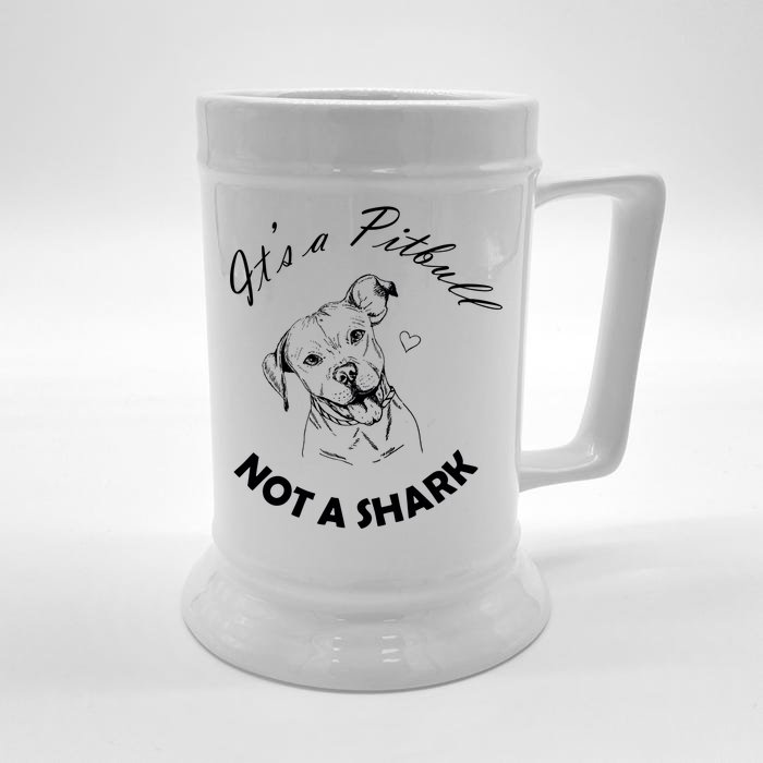 It's A Pitbull Not A Shark Front & Back Beer Stein