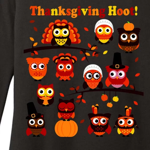 It's a Thanksgiving Hoot Owl Mashup Womens CVC Long Sleeve Shirt