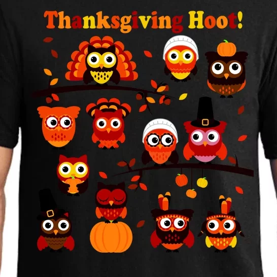 It's a Thanksgiving Hoot Owl Mashup Pajama Set