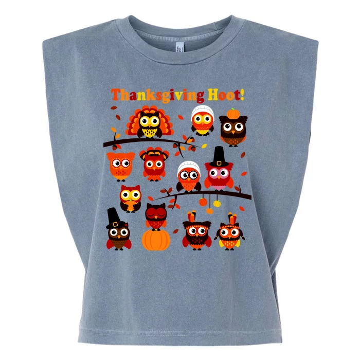 It's a Thanksgiving Hoot Owl Mashup Garment-Dyed Women's Muscle Tee