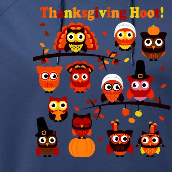 It's a Thanksgiving Hoot Owl Mashup Performance Fleece Hoodie