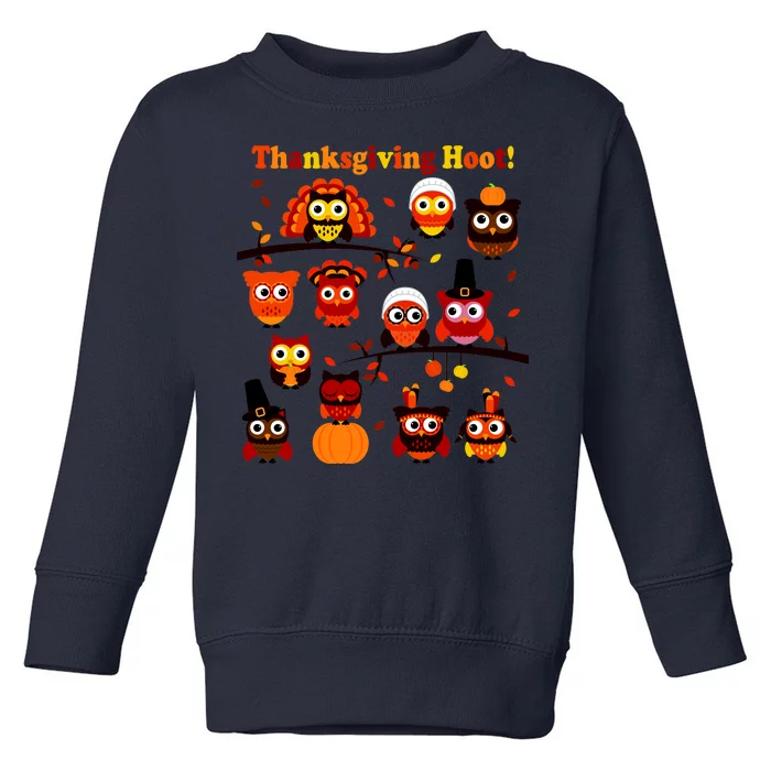 It's a Thanksgiving Hoot Owl Mashup Toddler Sweatshirt