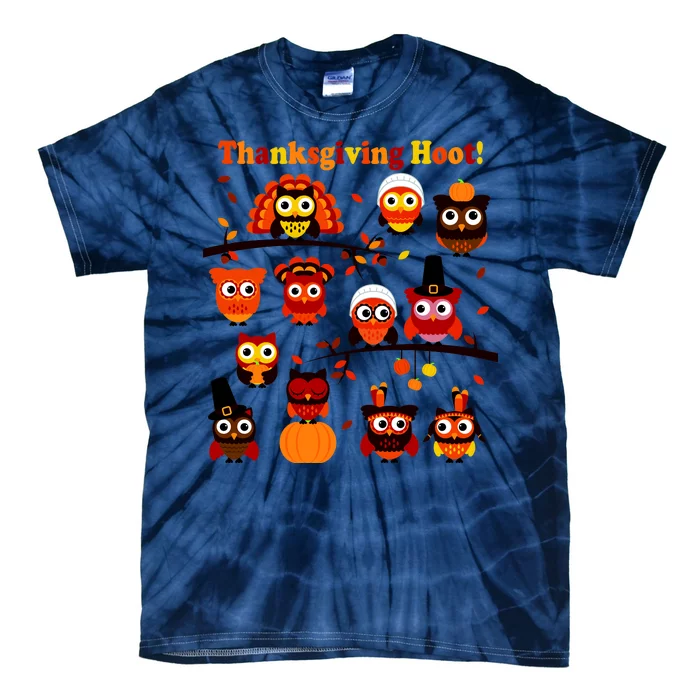 It's a Thanksgiving Hoot Owl Mashup Tie-Dye T-Shirt