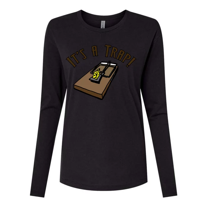 It's A TRAP! Womens Cotton Relaxed Long Sleeve T-Shirt