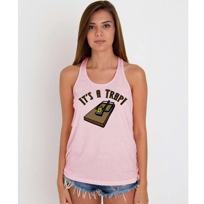 It's A TRAP! Women's Knotted Racerback Tank