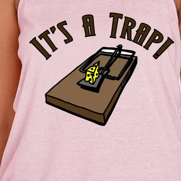 It's A TRAP! Women's Knotted Racerback Tank