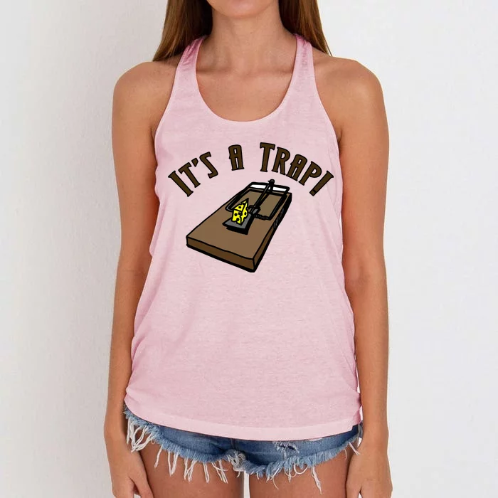 It's A TRAP! Women's Knotted Racerback Tank