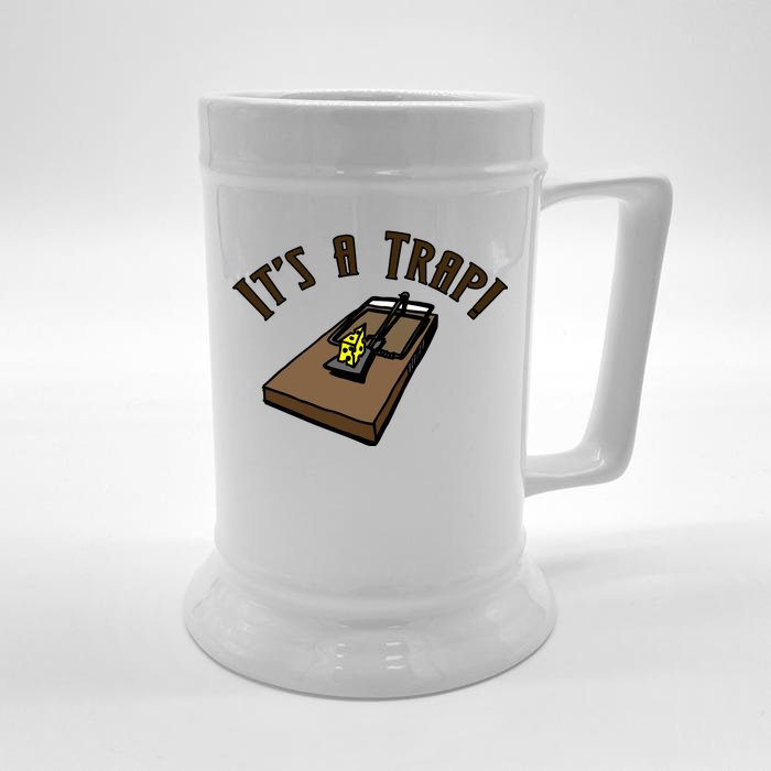 It's A TRAP! Front & Back Beer Stein