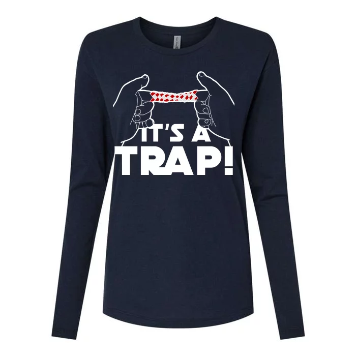 It's A Trap Chinese Finger Trap Womens Cotton Relaxed Long Sleeve T-Shirt