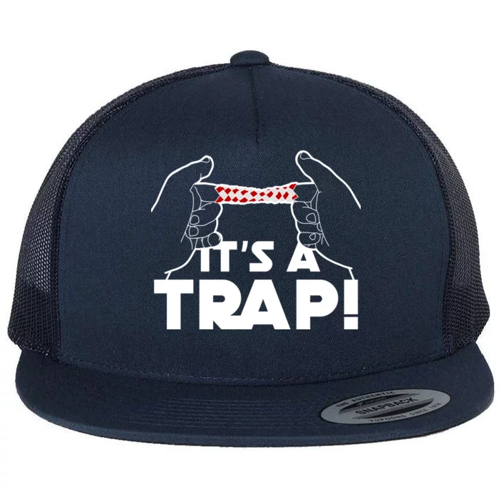 It's A Trap Chinese Finger Trap Flat Bill Trucker Hat