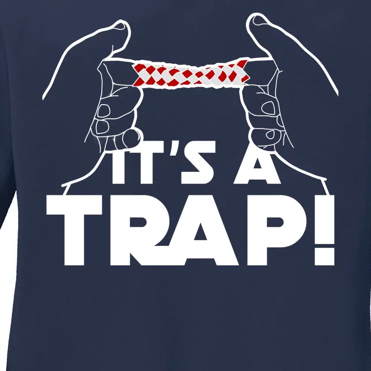 It's A Trap Chinese Finger Trap Ladies Long Sleeve Shirt