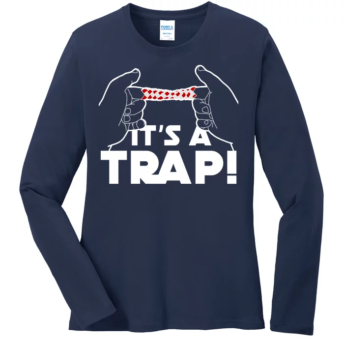 It's A Trap Chinese Finger Trap Ladies Long Sleeve Shirt