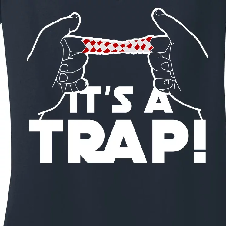 It's A Trap Chinese Finger Trap Women's V-Neck T-Shirt