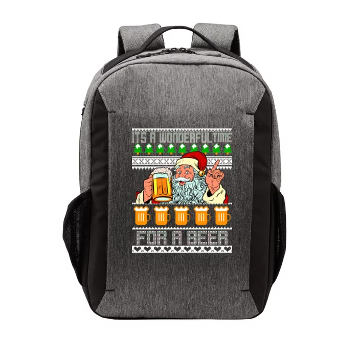 It's A Wonderful Time For A Beer Ugly Christmas Sweater Design Vector Backpack