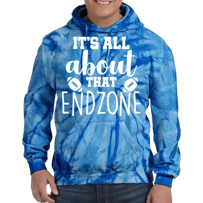 It's All About That End Zone Football Tie Dye Hoodie