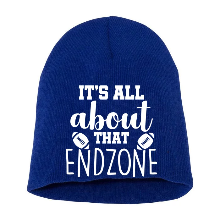 It's All About That End Zone Football Short Acrylic Beanie