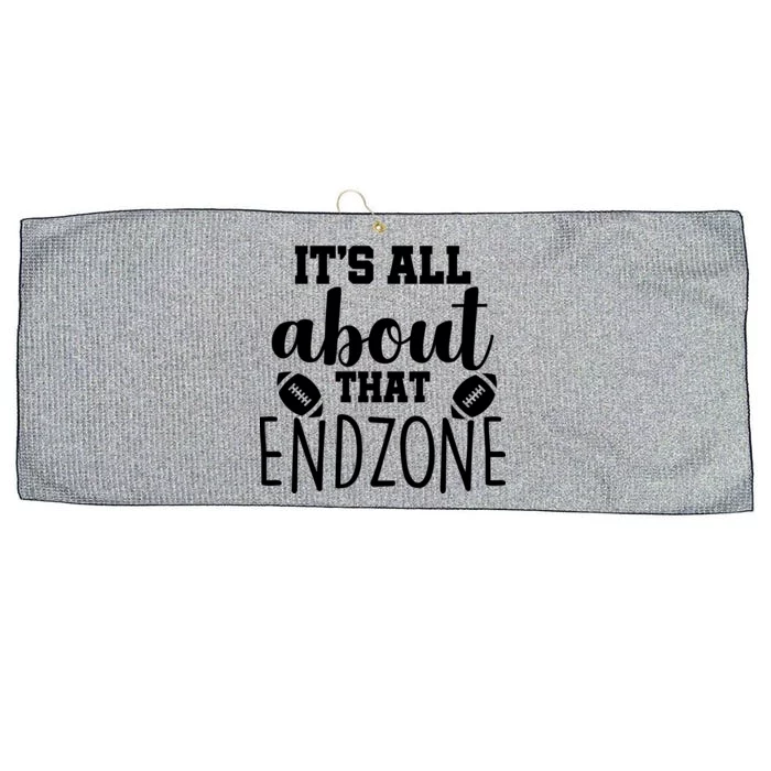 It's All About That End Zone Football Large Microfiber Waffle Golf Towel