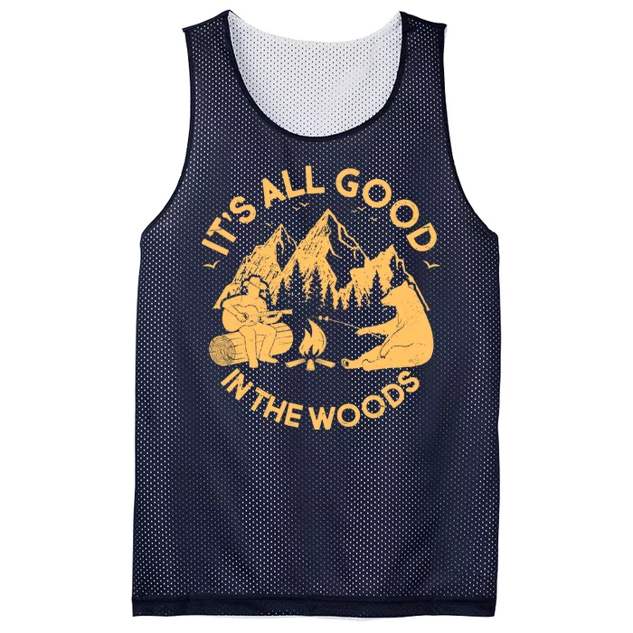 It's All Good In The Woods Wilderness Camping Mesh Reversible Basketball Jersey Tank