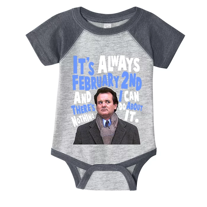 It's Always February 2nd There's Nothing I Can Do About It Groundhog Day Infant Baby Jersey Bodysuit