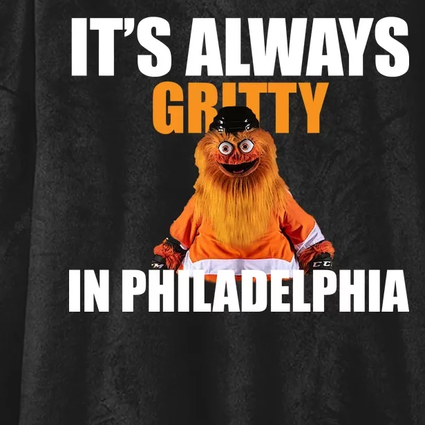 It's Always Gritty In Philadelphia Hooded Wearable Blanket