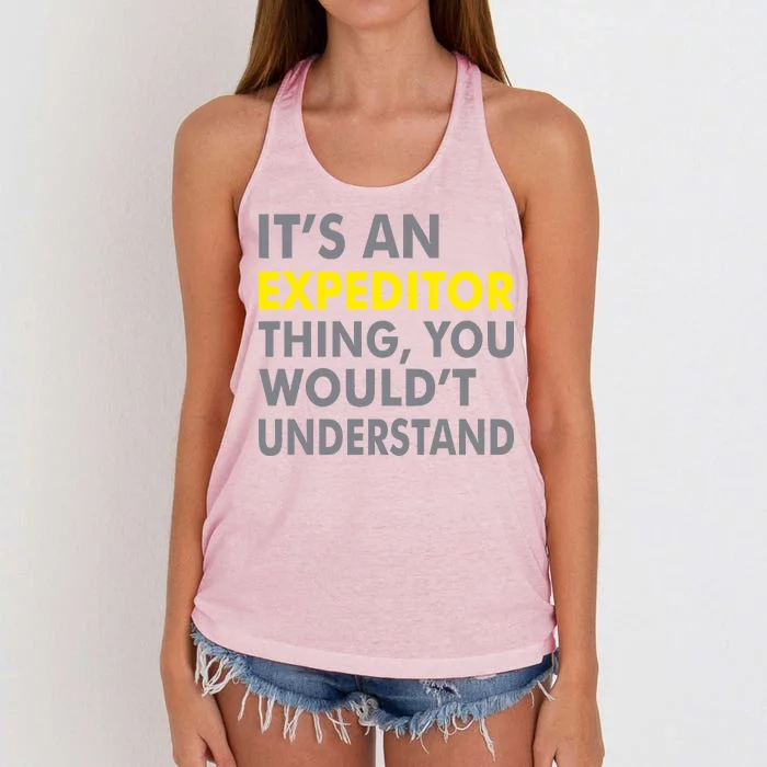 It's An Expeditor Thing Women's Knotted Racerback Tank