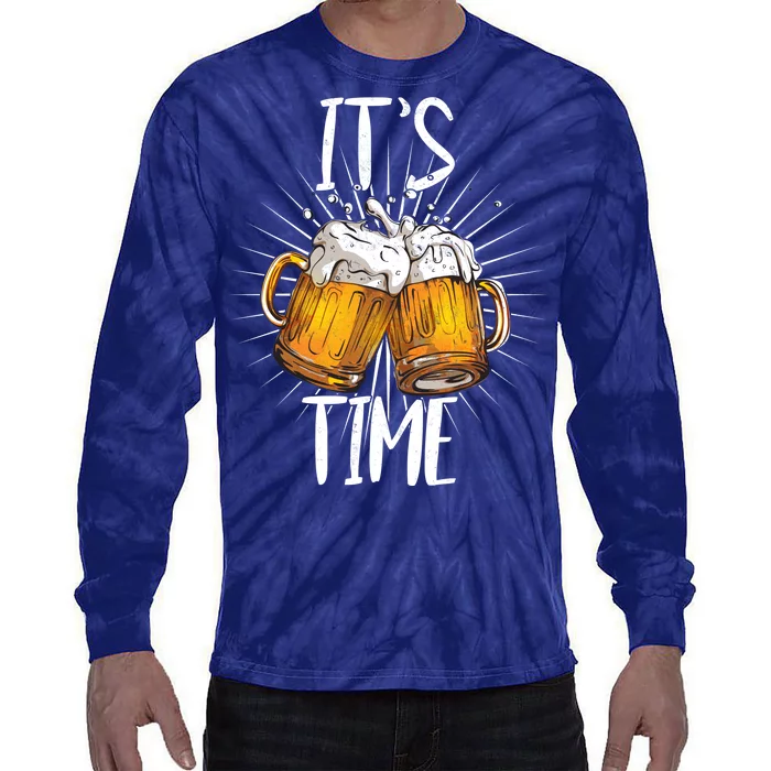 It's Beer Time Tie-Dye Long Sleeve Shirt