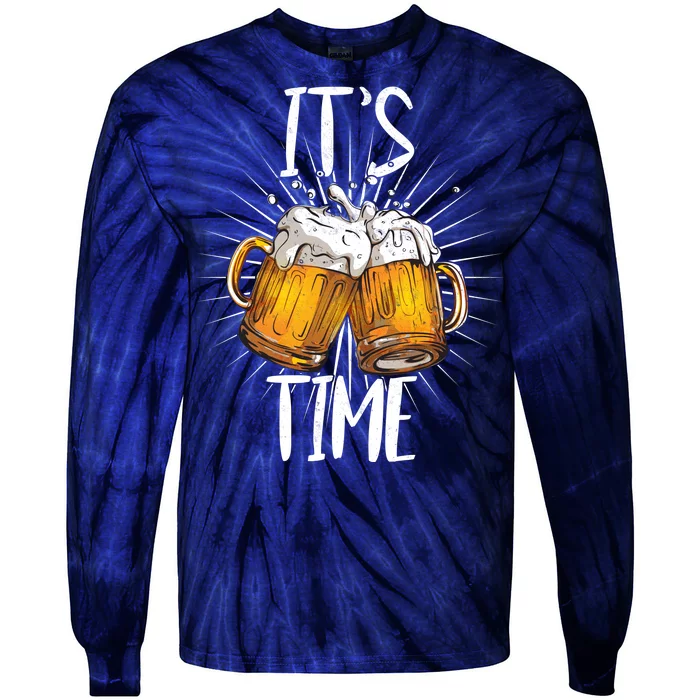 It's Beer Time Tie-Dye Long Sleeve Shirt