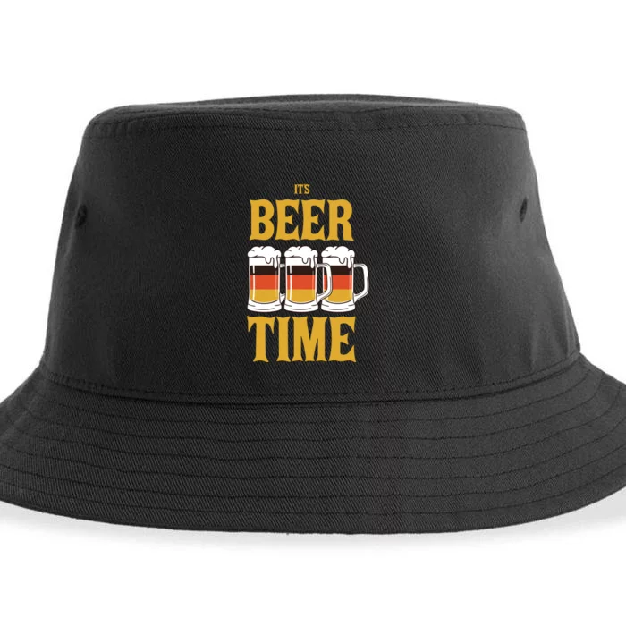 It's Beer Time German Flag Sustainable Bucket Hat