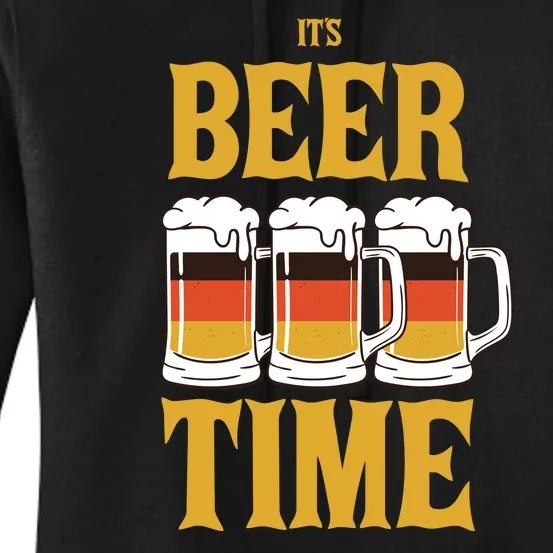 It's Beer Time German Flag Women's Pullover Hoodie