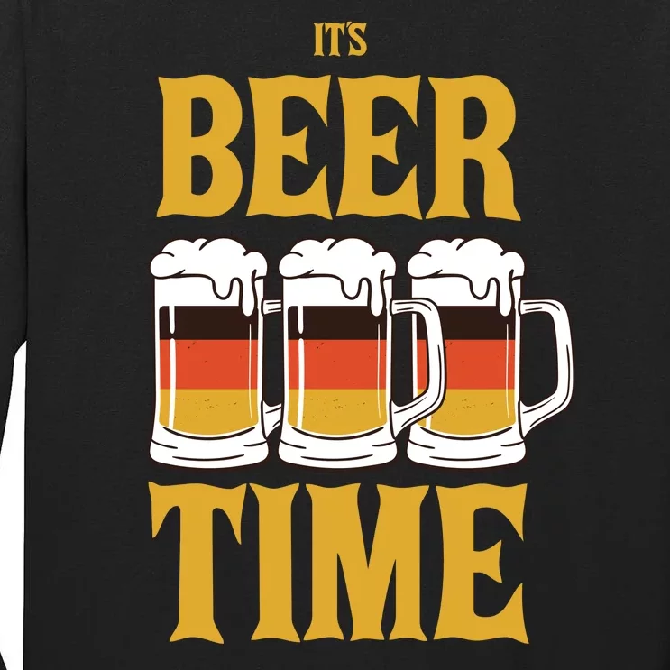 It's Beer Time German Flag Tall Long Sleeve T-Shirt