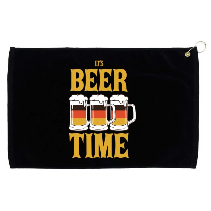 It's Beer Time German Flag Grommeted Golf Towel