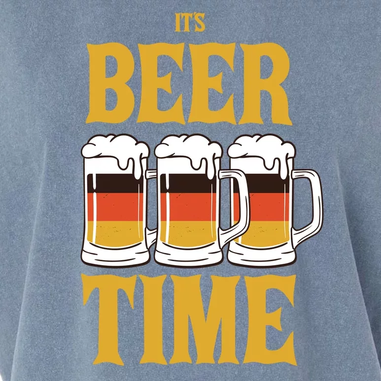 It's Beer Time German Flag Garment-Dyed Women's Muscle Tee