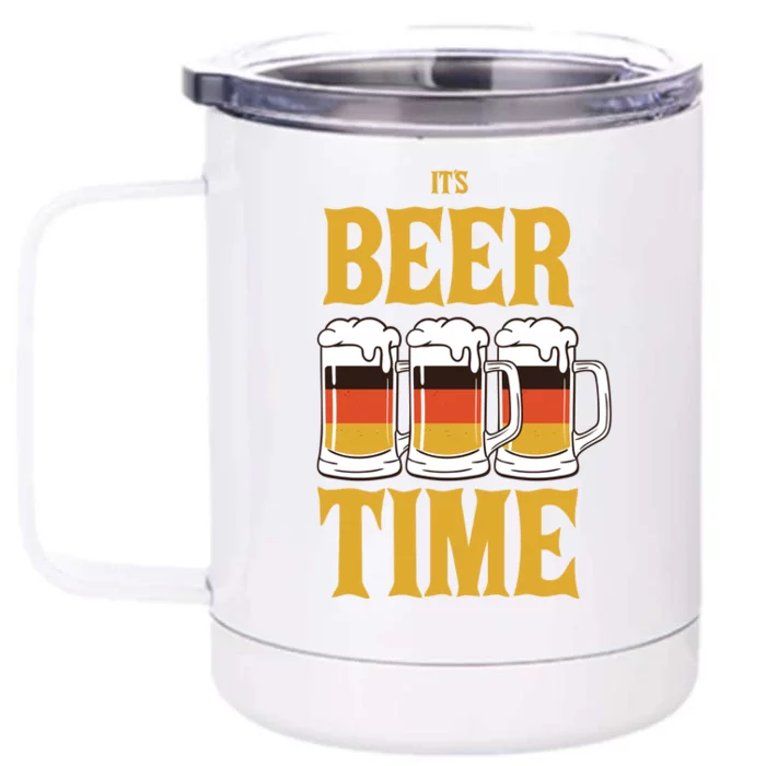 It's Beer Time German Flag Front & Back 12oz Stainless Steel Tumbler Cup