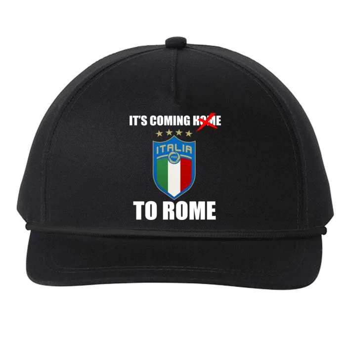 It's Coming To Rome Italy Soccer 2021 Italian Italia Champions Snapback Five-Panel Rope Hat