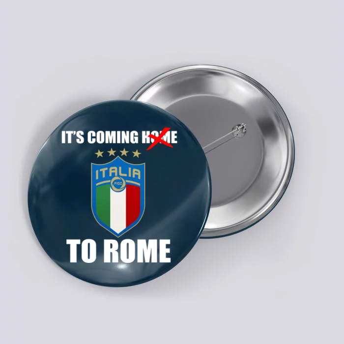 It's Coming To Rome Italy Soccer 2021 Italian Italia Champions Button