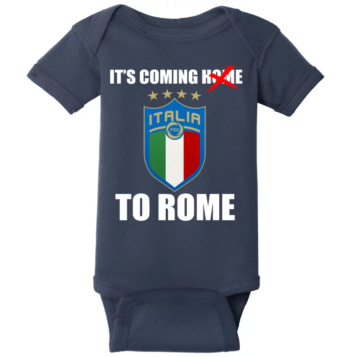 It's Coming To Rome Italy Soccer 2021 Italian Italia Champions Baby Bodysuit