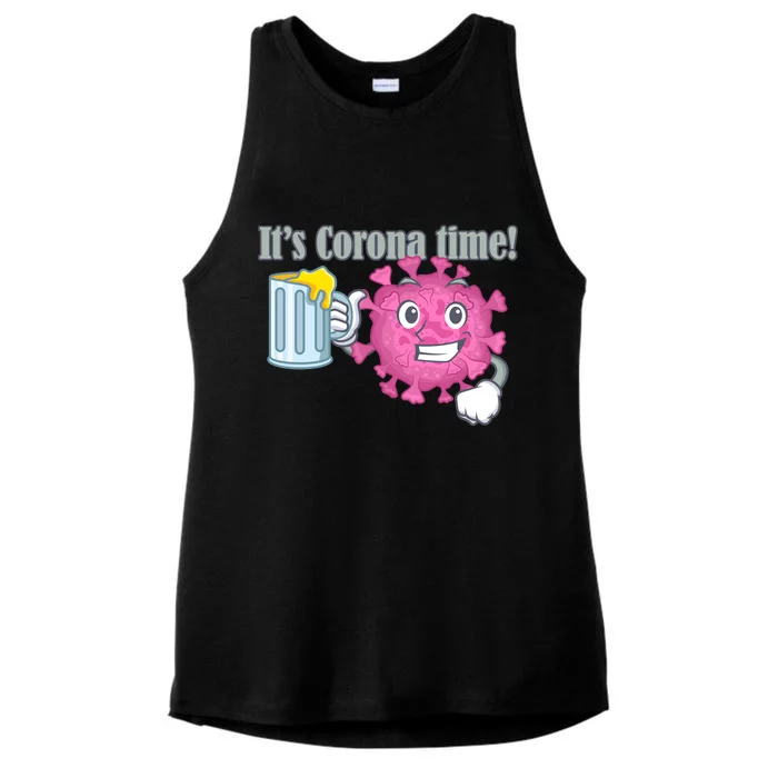 It's Corona Time Virus Ladies Tri-Blend Wicking Tank