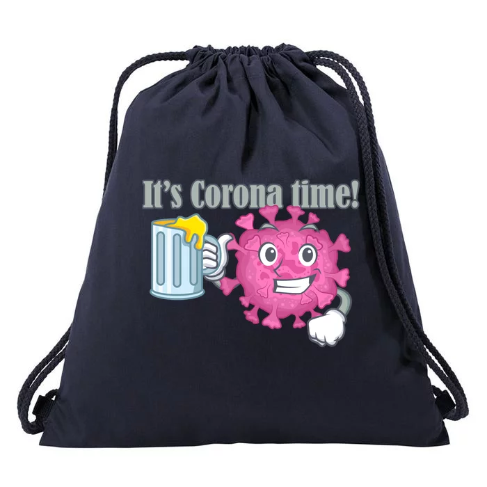 It's Corona Time Virus Drawstring Bag