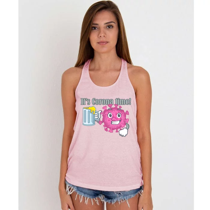 It's Corona Time Virus Women's Knotted Racerback Tank