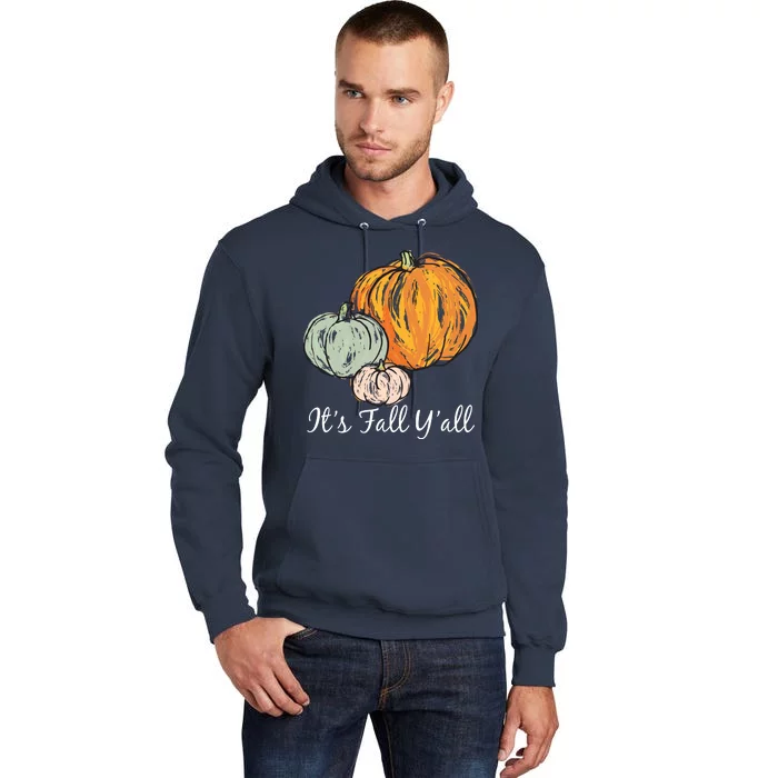 It's Fall Y'all Pumpkin Illustration Tall Hoodie