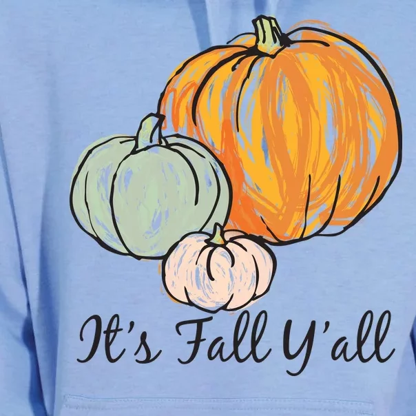 It's Fall Y'all Pumpkin Illustration Unisex Surf Hoodie