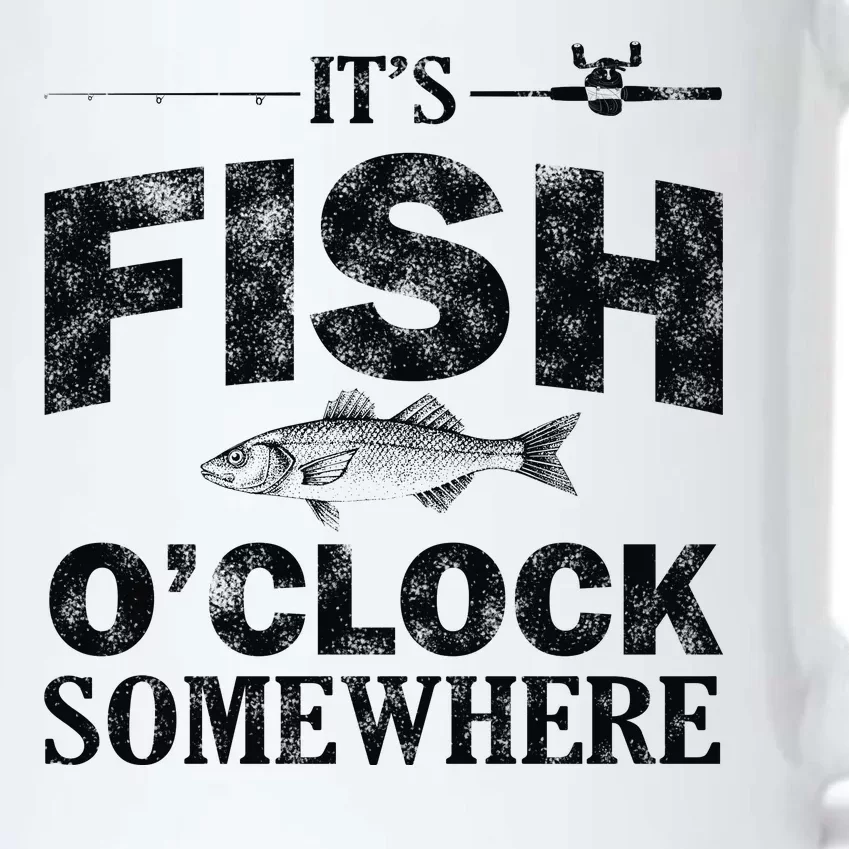 It's Fish O'Clock Somewhere Funny Black Color Changing Mug