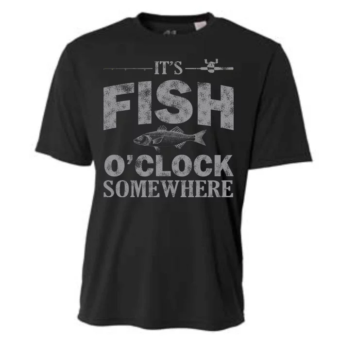 It's Fish O'Clock Somewhere Funny Cooling Performance Crew T-Shirt