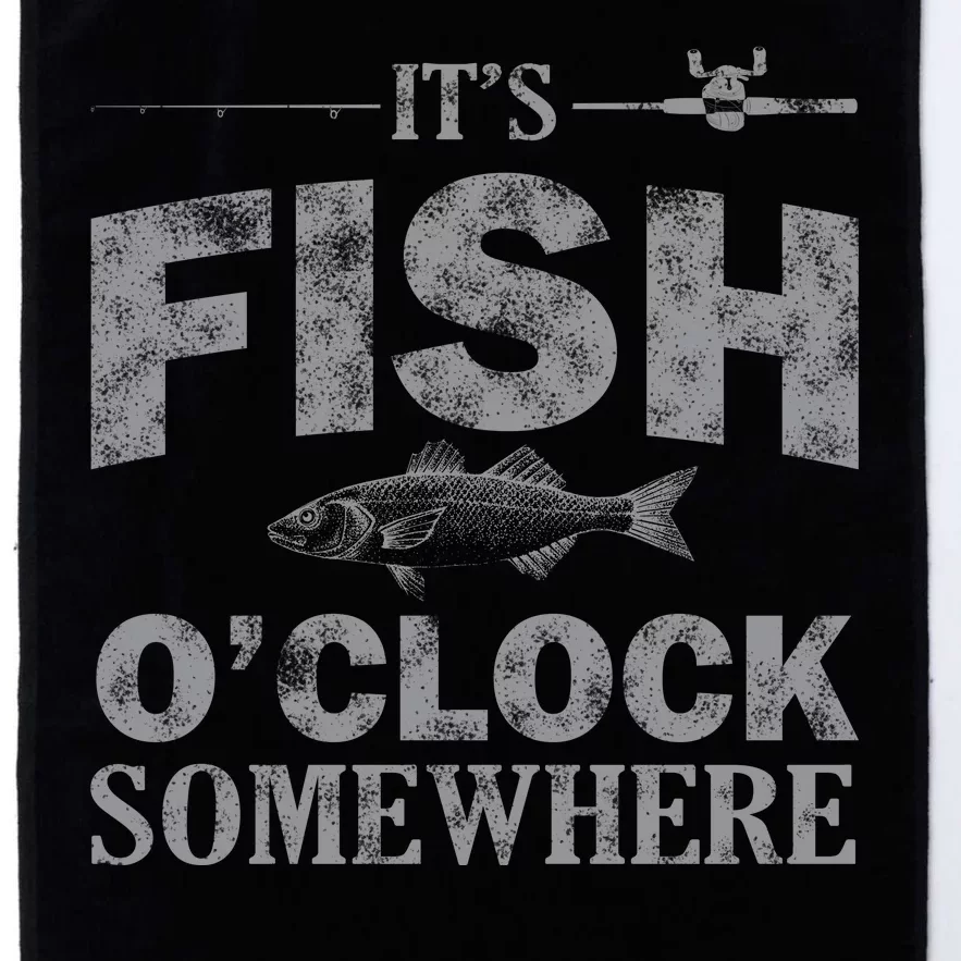 It's Fish O'Clock Somewhere Funny Platinum Collection Golf Towel