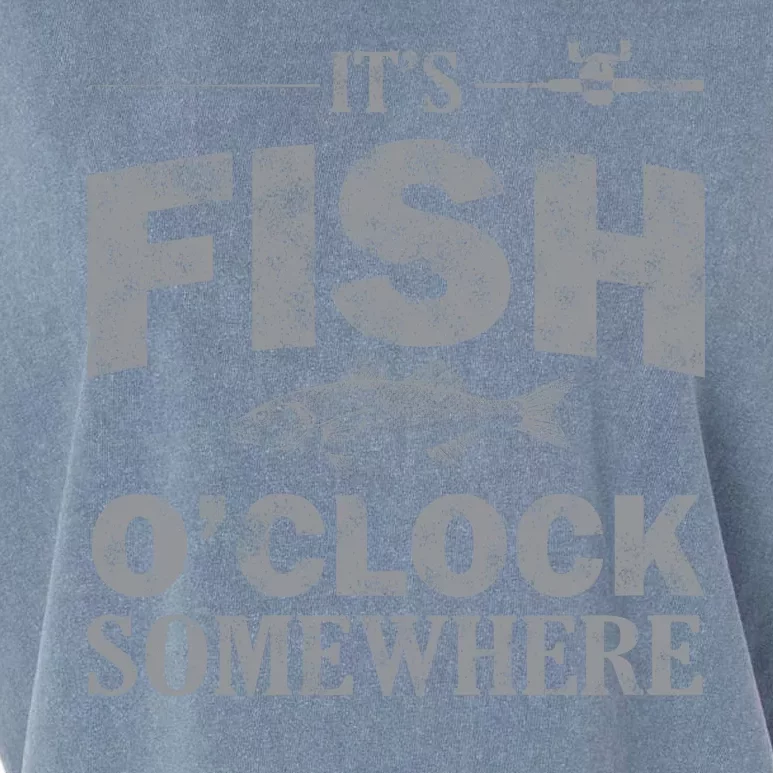 It's Fish O'Clock Somewhere Funny Garment-Dyed Women's Muscle Tee