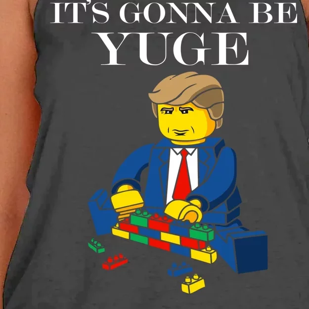 It's Going To Be YUGE - Trump Build a Wall Women's Knotted Racerback Tank