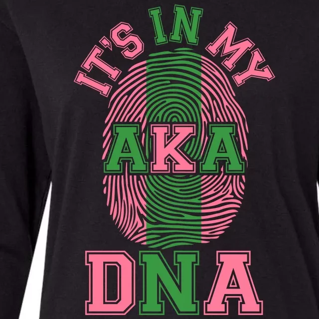 It's In My AKA DNA Fingerprint Womens Cotton Relaxed Long Sleeve T-Shirt