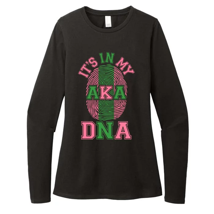 It's In My AKA DNA Fingerprint Womens CVC Long Sleeve Shirt