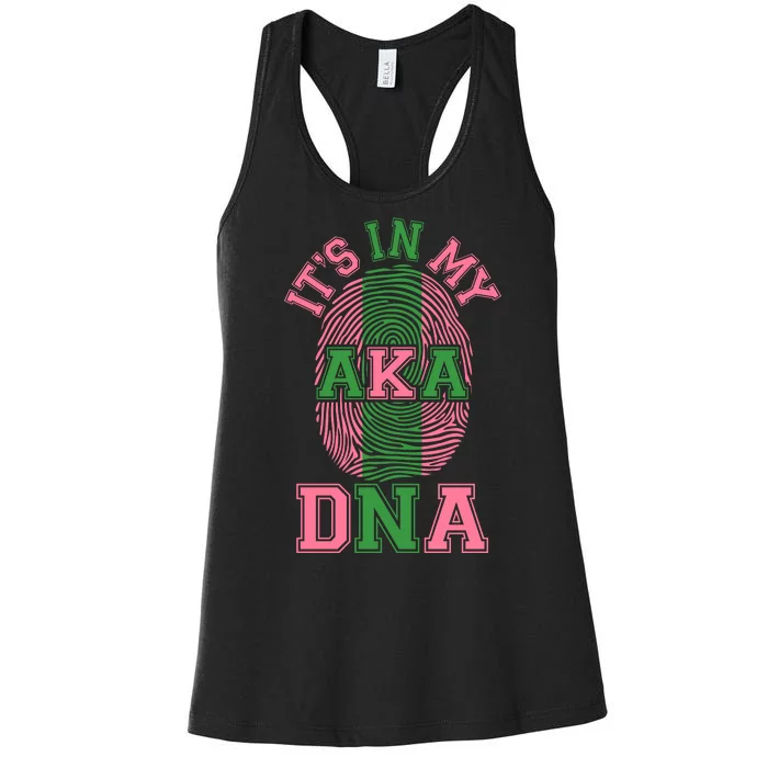 It's In My AKA DNA Fingerprint Women's Racerback Tank