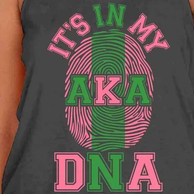 It's In My AKA DNA Fingerprint Women's Knotted Racerback Tank